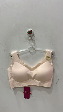 Kadın Lazer Kesim Pedli Seamless Bralet Sütyen Pudra - 301