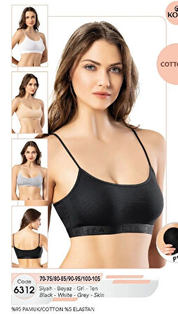 Kota Kadın Siyah İp Askılı Pedli Büstiyer