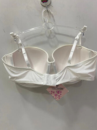 Lora Garden Kadın Destekli Balenli Lotus Sütyen – Beyaz