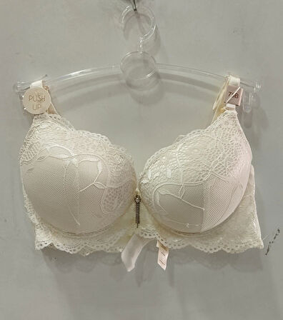 Belvü Kadın Dolgulu Dantel Detaylı K. Beyaz Sütyen - 1112