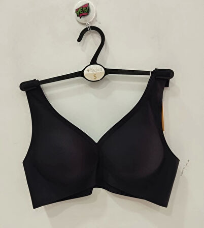 Belvü Kadın Lazer Kesim Çıkarılabilir Pedli Siyah Sütyen -1231