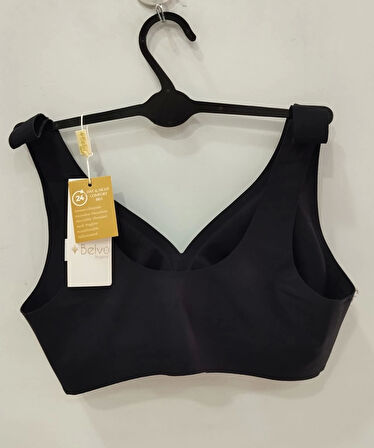 Belvü Kadın Lazer Kesim Çıkarılabilir Pedli Siyah Sütyen -1231