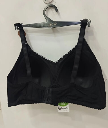 NERGİZ Kadın Önü Dantel Detaylı Fitilli  C Cup Toparlayıcı Sütyen -siyah