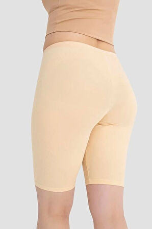 KOLCU Kadın Likralı Kısa Tayt KB3041 - TEN