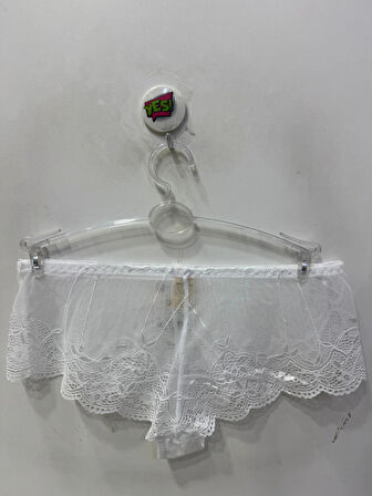 Belvü Kadın Dantelli Hipster Beyaz Külot