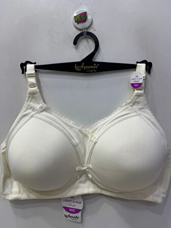 Nergiz Kadın Desteksiz Toparlayıcı Dantel Detaylı Ekru Sütyen