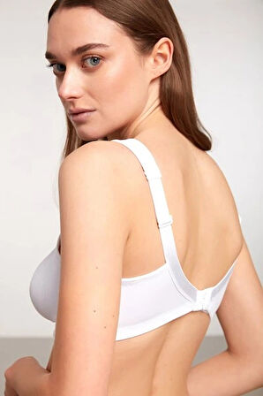 KOM Kadın Serena Lazer Kesim Toparlayıcı Beyaz Sütyen