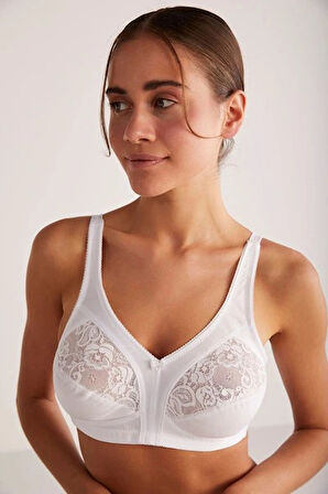 Kom Kadın Barbara Telsiz Ve Kapsız Toparlayıcı Beyaz Sütyen