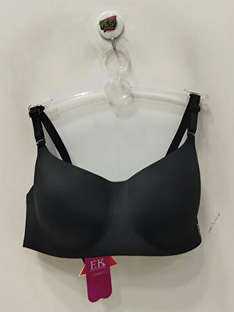 F.K Kadn Desteksiz ve Balensiz Yumuşak Siyah Sütyen