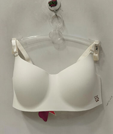 F.K Kadın Desteksiz ve Balensiz Yumuşak Ekru Sütyen