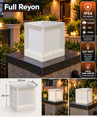 Modern Tasarım E27 Duylu Elektrikle Çalışır Set Üstü Bahçe Duvar Apliği, Duvar Üstü Modern Armatür