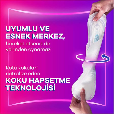 Orkid Platinum Hijyenik Ped Anne Kız Paketi Uzun Extra (Boy 3) Dev Ekonomik Paket 60 Adet Ped