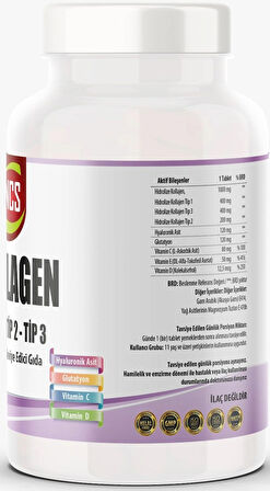 Collagen (Kollajen) 1000 MG Tip 1 - 2 - 3 Glutatyon Vitamin C
