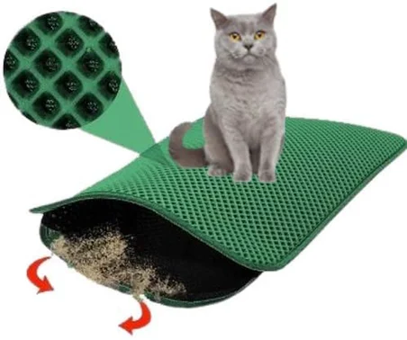 Kedi Tuvaleti Önü Elekli Kedi Kumu Paspası 60 x 40 cm