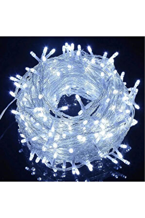  Yps-101b Beyaz Işık 100 Ledli 10 Metre Yılbaşı Süsü/Dış  Mekan Ip65/fişli 5 Set Eklenebilir