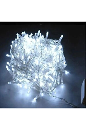  Yps-101b Beyaz Işık 100 Ledli 10 Metre Yılbaşı Süsü/Dış  Mekan Ip65/fişli 5 Set Eklenebilir