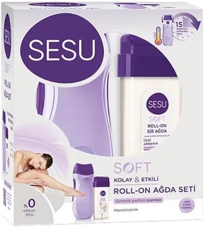 Sesu Roll-On Ağda Mor Makineli Set Soft 2022 Kadınlar İçin