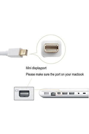 Macbook Uyumlu Mini Displayport Dönüştürücü Hdmı Çıkışlı