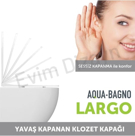 Largo - Yavaş Kapanan Klozet Kapağı - Duroplast