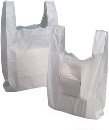 Kalın Beyaz Poşet Orta Boy 1 Kg Hışır Atlet Poşet Market Manav Poşeti Çöp Poşeti