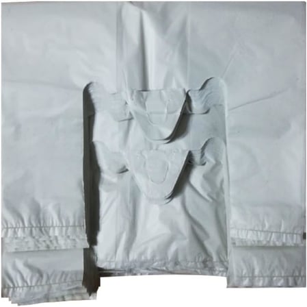 Kalın Beyaz Poşet Orta Boy 1 Kg Hışır Atlet Poşet Market Manav Poşeti Çöp Poşeti
