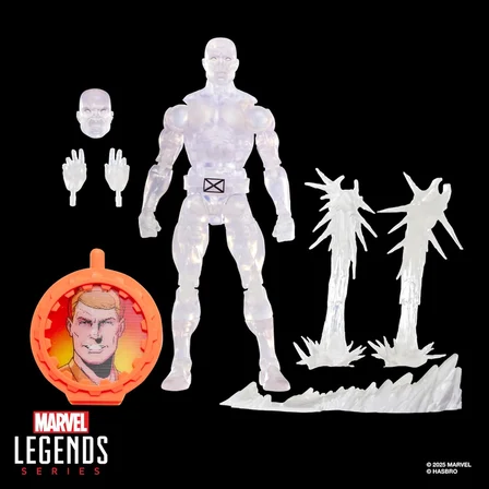 Legends Serisi Gizli Savaşlar Buz Adam, X-Men Retro Çizgi Roman Koleksiyonluk 15 cm Kalkanlı Aksiyon Figürü