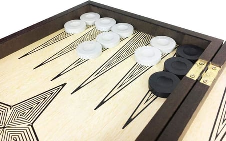 Yakma Desenli Kaplama Tavla (Büyük Boy) – Şık Tasarım, Kaliteli İşçilik, +2 Hediye İskambil Kağıdı