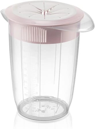 Kapaklı Mikser Blender Kabı 1 Litre Sıçratmayan Çırpma Mikser Kabı, Kapaklı Çırma Kabı [Asorti]