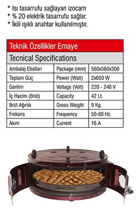GARANTİ DAVUL FIRIN BÜYÜK BOY TEK TEPSİLİ DAVUL FIRIN