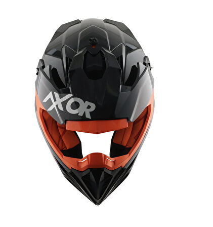 Axor X-CROSS SİYAH TURUNCU KROSS KASK