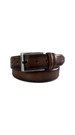 Fossil Taba Düz Dikiş Suni Deri 3,5 cm Erkek Kemeri -130 Cm