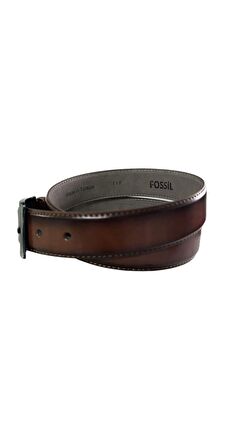 Fossil Taba Düz Dikiş Suni Deri 3,5 cm Erkek Kemeri -130 Cm