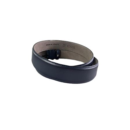 Fossil Lacivert Düz Dikiş Suni Deri 3,5 cm Erkek Kemeri -130Cm