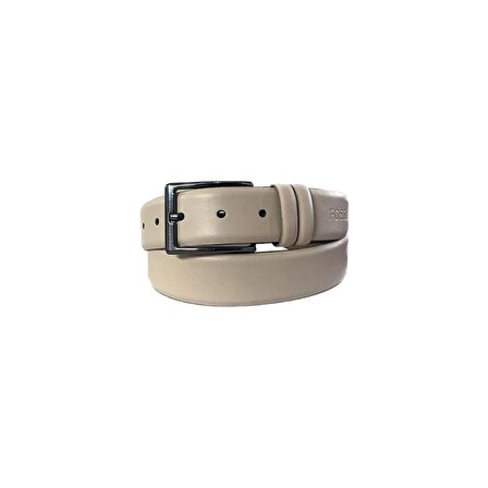 Fossil Krem Hakiki Deri Klasik 3,5 Cm Erkek Kemeri-120CM