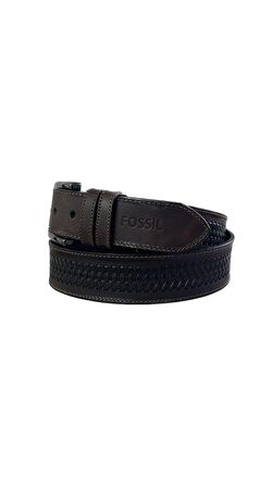 Fossil Kahve Desenli Hakiki Deri Spor Erkek Kemeri 4cm-130CM
