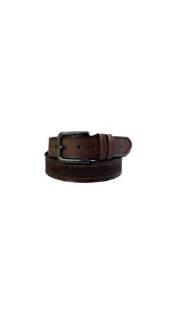 Fossil Taba Desenli Hakiki Deri Spor Erkek Kemeri 4cm-110CM