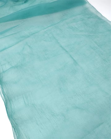 Koyu Yeşil Kumlu Dokulu Hafif Parlak Organze Tül Kumaş Elbiselik & Bluzluk 120x160cm