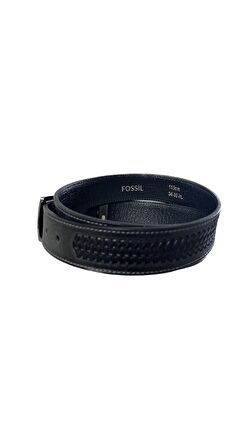 Fossil Gri desenli Hakiki deri Spor kemer 4CM-125CM