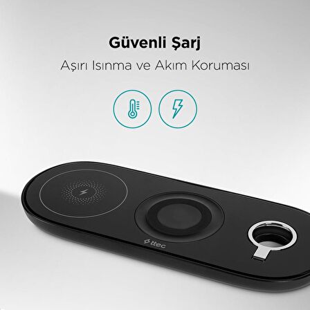 Ttec Led Aydınlatmalı 4in1 Kulaklık Apple Watch Uyumlu İphone Şarj Standı Magsafe Uyum Masaüstü Şarj Standı