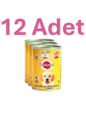 PEDIGREE® Yavru Tavuklu Konserve Yaş Mama 12*400 G