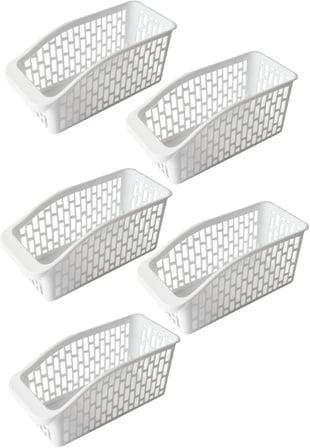 5 ADET Küçük Boy Buz Dolabı Raf Düzenleyici Çok Amaçlı Plastik Sepet