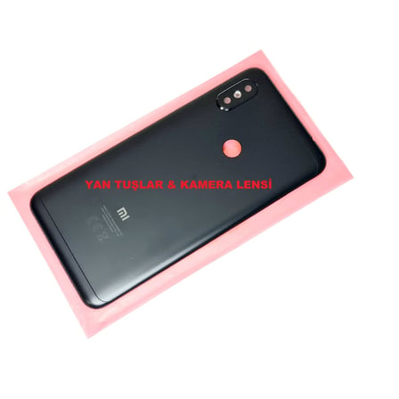 Redmi Note 6 Pro Kasa Arka Pil Batarya Kapağı Siya