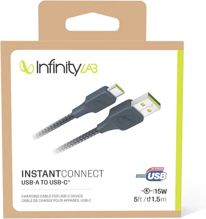 Infinitylab by - InstantConnect Kablo USB-A USB-C,Mavi,1.5m