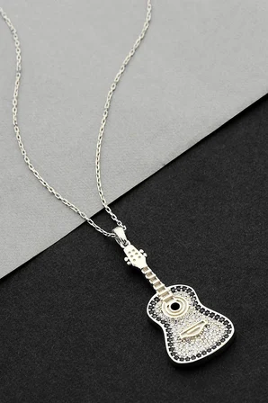 925 Ayar Gümüş Gitar Kolye - 23174001