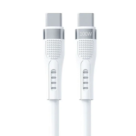 100W Type-C to Type-C Hızlı Şarj ve Data Kablosu 1.3m Beyaz AZ-B03a (100w Type-C to Type-C Beyaz)