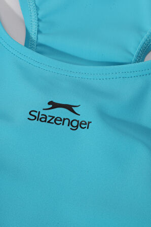 Slazenger SPL RacerBack Ld43 Kadın Mayo Mavi / Siyah