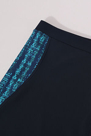Slazenger SPl Jammer Sn43 Erkek Mayo Koyu Mavi / Turkuaz