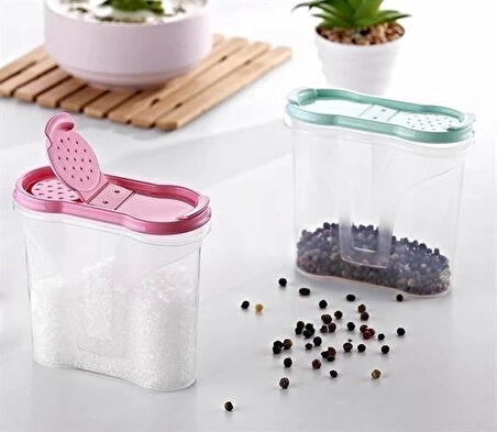 İpek Yıldızı® Plastik Kapaklı Majör Baharatlık Baharat Saklama Kutusu Kabı