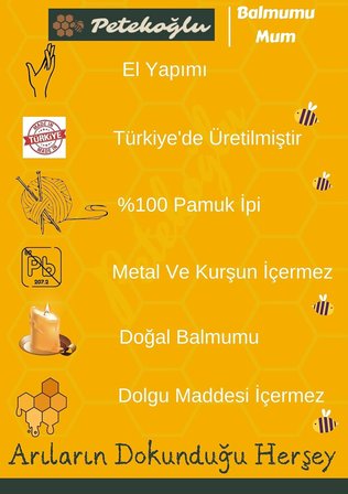 (4 Adet) 14Cm X 3Cm Doğal Petek Balmumu mum Hediyelik Bal Mumu Mum Besswax Arı Mumu