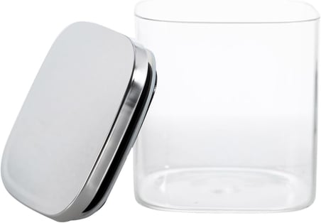 450ml Sızdırmaz Vakumlu Metal Kapaklı Borosilikat Cam Kavanoz – Hava Geçirmez &amp; Dayanıklı Gıda Saklama Kabı (10cm x 10cm)